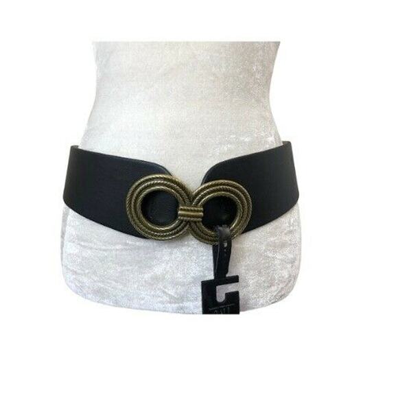 INC International Concepts Accessories - INC Classic Wide Gold Textured Buckle Belt M/L